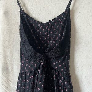 Mini black patterned dress